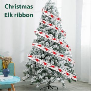 No&euml;l Ruban Pour Le Bricolage De L'artisanat 6m Retors Elk D&eacute;coration Pour L'arbre Et De La Nouvelle Ann&eacute;e Bow - Neuf