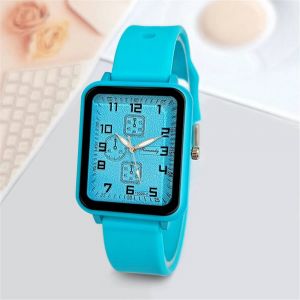 2025 Nouvelle Mode Montres De Marque Sports Square Montre &Agrave; Quartz Pour Femme Bracelet En Silicone De S&eacute;curit&eacute; Robe Cadeau Horloge Montres-Bracelets Green - Neuf
