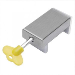 1pcs Serrure De Fen&ecirc;tre De Porte But&eacute;e R&eacute;glable &Eacute;pais Coulissant S&eacute;curit&eacute; Antivol Enfants Serrure De S&eacute;curit&eacute;enfant Plastique Acier Aluminium Rails Libres Limite Fen&ecirc;tre Faire - Neuf