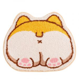 Tapis De Bain Cutecorgi, Tapis De Douche Doux Et Antid&eacute;rapant En Microfibre, Tapis De Bain Mignon Pour Enfants, Tapis De Sol &Eacute;pais Et Absorbant Pour Chambre, Cuisine, D&eacute;coration Int&eacute;rieure, 60 X 50 - Neuf