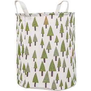 MEVRONISSHOP-Panier &agrave; linge rond, Bac de Rangement pour salle de bain - Grand panier de rangement en toile - Pour dortoir, chambre &agrave; coucher (arbre) - Neuf