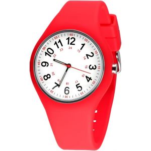 Kalanka-Montres Bracelets Etanche, Montre Femme, Montre De Poignet Avec Bracelet En Silicone, Montres Analogique Quartz Avec Cadran Facile &Agrave; Lire, Design Analogique Lumineuses Pour Etudiantes Filles - Neuf