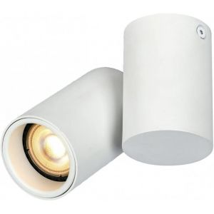 KAL-Lighting Lupo Plafonnier À Tête Mobile En Aluminium 11,6 X 5,6 X 11,5 Cm Ip20, 1 Gu10, Max. 50 W, Rond, Blanc, Pour Bureaux, Appartements Et Maisons Modernes - Neuf