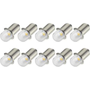 SJZG-Upgrade Ampoule De Lampe De Poche Led 4.5V P13.5S Prise De Base Blanc Chaud Ampoules Led De Remplacement Pour Lampes De Torche De Lampe De Poche De Phare, Sans Polarit&eacute; (Lot De 10) - Neuf