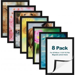 Diamond Painting Lot De 8 Cadres Photo Magnétiques Auto-Adhésifs Pour Peinture Diamant 5D,30 X 40 Cm,Noirs - Neuf