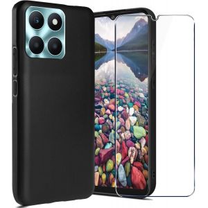 KAL-Housse Pour Honor X6A Coque Avec 2Pcs Protection &Eacute;cran En Verre Tremp&eacute; Pour Honor X6A,Transparent Antichoc Housse Silicone &Eacute;tui Film Protecteur - Neuf