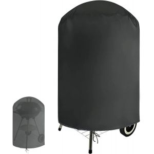 Ulteronixshop-Housse de barbecue ronde imperm&eacute;able pour barbecue bouilloire barbecue &agrave; gaz avec cordon de serrage - 77 x 97 cm (noir) - Neuf