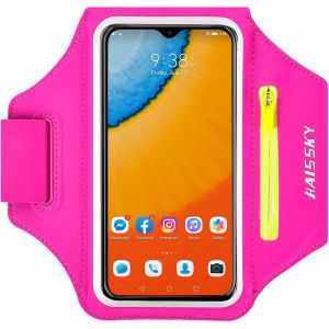 Sports Armband With Airpods Car Key Zipper Pocket, Water Resistant Phone Armband For Iphone 15/14/14 Pro Max/13 Pro/12 Pro Max/Xr/Xs Smartphone Running Armband 6.8 Inches For Jogging - Neuf