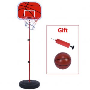 Kit De Panier De Basket-Ball Reglable En Hauteur Avec Panneau Arriere Et Filet Pour Enfants - Neuf