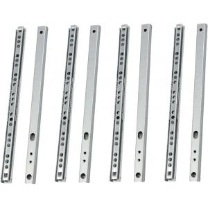 4 Paires (8 pièces) 278mm Glissière de Tiroirs 17mm Coulisse à Billes Tiroir Acier Rail Tiroir Coulissant Glissières à Roulement à Billes Extension Coulisse Tiroir - Neuf