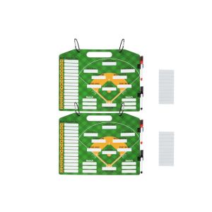 Ensemble De 2 Tableaux Effa&ccedil;ables &Agrave; Sec Pour Le Baseball Avec Cartes Magn&eacute;tiques Et Stylos - Neuf