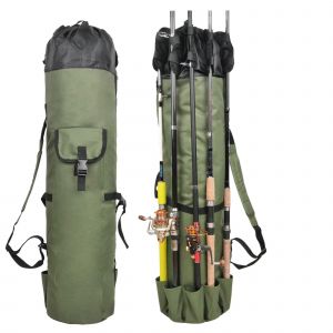 Sac De Canne A Peche, Etui Pour Canne A Peche, Sac De Rangement Pour Canne A Peche, Organisateur D'equipement De Peche, Sac De Voyage, Vert - Neuf
