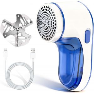 MEVRONISSHOP-Rasoir Anti&iquest;bouloche &Eacute;lectrique Rechargeable USB,D&eacute;boulocheur Portable Bleu avec 1 Lame de Rechange,Anti&iquest;Peluches pour V&ecirc;tements,Laine,Canap&eacute;,Pull, Compact & Puissant - Neuf