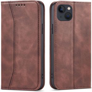 Maa-Coque Pour Iphone 14 (6,1 Pouces), Pu Cuir Portefeuille Housse Magnétique Flip Pochette Étui À Rabat Case Avec Antichoc Tpu Housse [Emplacements Cartes] [Fonction Support] (Brun) - Neuf
