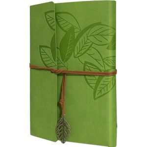 Chenquansarl-Carnet De Notes, Carnet De Voyage A5 Journal Intime Carnet De Notes Vintage En Cuir Avec Pages Vierges Carnet De Notes Rechargeable En Cuir Pour Fille Et Garçon Femmes Hommes, Vert Herbe - Neuf
