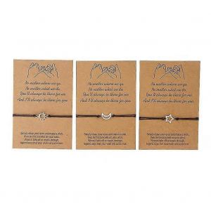 3pcs Amiti&eacute; Bracelet Amis Bracelet M&eacute;tal Bracelet D&eacute;licate Cha&icirc;ne De Poignet Pour Les Amis - Neuf