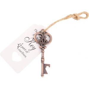 Letnerny-Ouvre-Bouteilles À Clé, 50pcs Clé Vintage, Porte Clef Rétro Ouvre-Porte Clé, Ouvre-Bouteille Avec Étiquette De Carte D'escorte Et Ficelle Pour Cadeau De Noël Souvenir De Fête De Mariage(50pc - Neuf