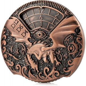 Chenquansarl-Dnd ¿ Jeu De Dés D&d 7 En 1 En Métal Avec Magnifique Coffret Cadeau Pour Donjons, Dragon Et Jeu De Table (Cuivre) - Neuf