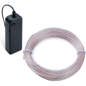 Guirlande Lumineuse Led, Neon Flexible Lumineux Décoration À Piles Pour Fête/Noël/Anniversaire/Soirée/Mariage, 3 Modes Éclairage Avec Télécommande, Imperméable Pour Intérieur (Bleu Glacé, 5m) - Neuf