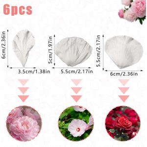 Subzonal-6 Pièces Moules À Pétales De Sucre De Pivoine Moules Silicone Fondant Décoratif En Silicone De Fleur Pour Faire Des Gâteaux, Du Pain, Du Chocolat, Du Fondant - Neuf
