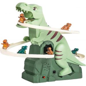 Dinosaure escalade toboggan jouet, escalier escalade dinosaure/canards, petit dinosaure monter escaliers jouet Roller Coaster jouet avec lumi&egrave;re et musique jouet - Neuf