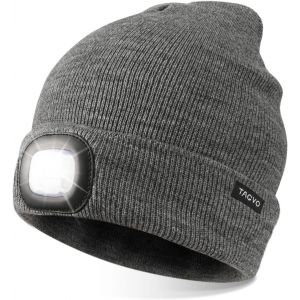 Nsiecd-Usb Rechargeable 8 Led Bonnet Chapeau, Lumineux Casquette &Eacute;clairage Et Clignotant Alarme Led Mains Libre Lampe De Lampe Frontale Tricot&eacute; Bonnet Unisex Hiver Chaud Sport Knit Cap Chapeau - Neuf