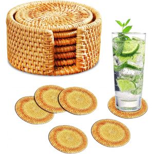 Rotin Montagnes, Faits À La Main Tissé Des Montagnes, Utilisées Sous-Verres Pour Les Hommes, Pendaison De Crémaillère, De La Décoration, De La Barre, Partie, De Rotin, De La Coupe De T - Neuf