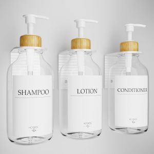 Pack Of 3 Wall Mounted Soap Dispenser,No Drilling Wall Mounted Soap Dispenser With 16 Waterproof Labels,500 Ml Wall Mounted Soap Dispenser,Bathroom And Kitchen Soap Dispenser,Transparent - Neuf