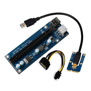 Mini Carte Graphique Pcie &Agrave; X16 D'extension Riser Pci Express Adaptateur C&acirc;ble - Neuf