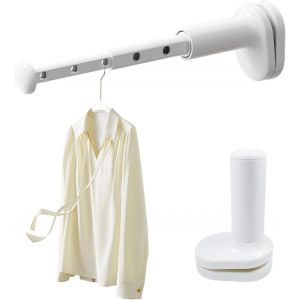 KALANKA-2 Pi&egrave;ces Etendoir a Linge Retractable, S&eacute;choir &agrave; Linge Voyage, Portant a Vetement Pliable, Suspend 7 V&ecirc;tements, Convient pour les Rebords de Fen&ecirc;tres, les Penderies et les Armoires - Neuf