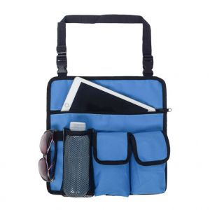 Organiseur de siège de plage imperméable 12,5 x 13 pouces (bleu) Organiseur à 4 poches - Neuf