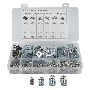 200 PCS M5 M6 M8 Clips Écrous U Écrous Speed Clips Fixations de boulons Kits assortis - Neuf