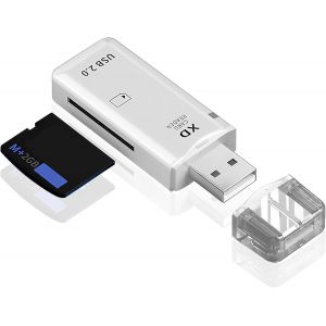 USB XD Card Reader for Fuji and Olympus Cameras USB 2.0 Adapter XD Card Reader Picture Card Reader 480MB Easy to Read Compatible with PC Windows Mac Tablet, White - Neuf