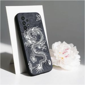 TRAHOO-Compatible avec Samsung Galaxy A23 4G 5G &Eacute;tui Souple TPU Anti-Choc Dessin Dragon - Neuf