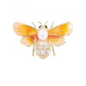 Broche Abeille En Cristal Et Strass, Broche Animal, &Eacute;pingle &Agrave; Cheveux Pour Femme, Robe, Chapeau, Accessoire De Costume, Broche D'anniversaire Ou De F&ecirc;te, Bijoux Pim - Neuf