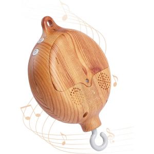 Bo&icirc;te &agrave; musique mobile pour lit b&eacute;b&eacute; Promise Babe Bettbell, 35 m&eacute;lodies, support pour bo&icirc;te &agrave; musique Bettbell, kit de support pour lit b&eacute;b&eacute;, bo&icirc;te &agrave; musique imitation bois 7 cm x 7 cm - Neuf