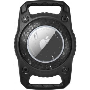MEVRONISSHOP-tui de Protection pour Airtag, Housse de Protection pour AirTags, &Eacute;tui de Protection Portable GPS IPX7 &Eacute;tanche Anti-Perte, Porte-cl&eacute;s pour Collier de Chien et Chat de Compagnie -Noir - Neuf