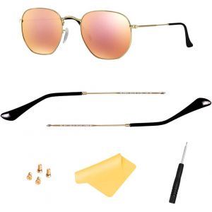 Kathlelxh-Branches De Rechange Pour Lunettes De Soleil Ray-Ban Rb3447 Rb3547n Rb3548n Rb3647n, Avec 4 Vis, 1 Tournevis, Doré[H157] - Neuf