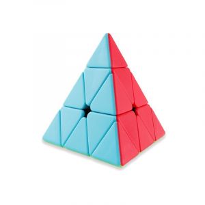 Cube de vitesse pyramide, 3x3x3, puzzle magique triangulaire givré sans autocollant - Neuf