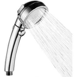 Pomme de douche,douchette universelle 3 modes de douchette Pomme de douche à économie d'eau avec fermeture chromée - Neuf