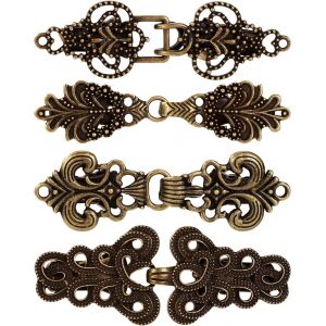 Kjdal-4 Pièces Clips De Cardigan Vintage,Alliage De Zinc Pinces À Broche Pour Femme Pince À Cardigan Rétro Pinces À Robe Pince À Dos Pince À Taille Pour Pantalon Chemise Col Robe - Neuf