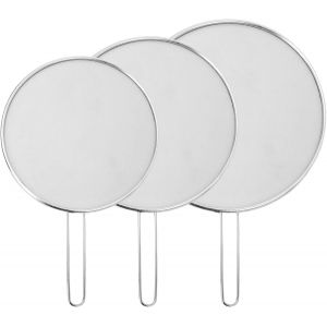 3 Pi&egrave;ces Protection Anti-&eacute;claboussures en Acier Inoxydable,Couvercle Anti Projection,Couvercle &Eacute;crans Anti-&eacute;claboussures de Graisse,Protecteur d'&eacute;cran Splatter pour Casserole et Po&ecirc;le - Neuf