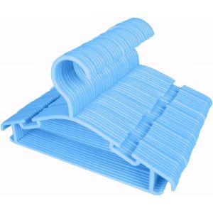 Lot de 40 Cintre Enfant Cintres, en Plastique Durable, Parfaits pour l'organisation de placards, cintres Enfants durables, Petits cintres Bleus de 30 cm - Neuf