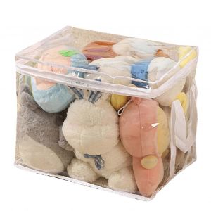 Sacs de rangement transparents pour jouets, sacs de rangement pour jouets, sacs de voyage reutilisables en PVC transparent et etanches a fermeture eclair pour l'organisation - Neuf