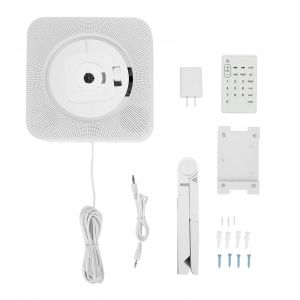 Lecteur CD MP3 portable mural avec telecommande Bluetooth et radio FM avec prise US (blanc) - Neuf