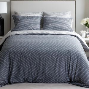 Ulteronixshop-Parure De Lit 200x200 Coton Ado Gar&ccedil;on Aulte Gris Ray&eacute; Imprim&eacute; Housse De Couette Avec 2 Taies D'oreiller 65x65 - Neuf