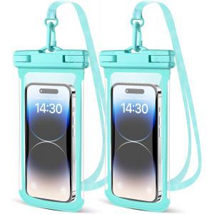 Kalanka-Pochette Étanche [Lot De 2] Sac Étanche Corps Sans Couture 3d Ipx8 Coque Étanche Smartphones Pour Iphone 15/14/13/12/11 Pro Max Galaxy S22/S21/S20, Huawei P50 Pro Jusqu'¿ 7.2 Pouces - Neuf