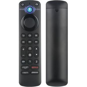 Télécommande Vocale Pro pour Fire Smart TV 3è Gén,TV Stick 4K,TV Stick 4K Max,TV Stick (2è/3è Gén),TV Stick Lite,TV Cube,pour Insignia Toshiba Pioneer Smart TV,avec Remote Finder - Neuf