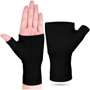 2pcs Noir(S) De Compression Support De Poignet De Sports De Bracelet De Brassards Paume De La Main Protecteur De Poignet Enveloppements Sangle Gants - Neuf