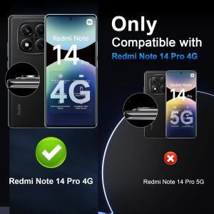 Trahoo-Pour Xiaomi Redmi Note 14 Pro 4g Anti-Espion Protection Écran, 2+1 Pièces Tpu Anti-Spy Protecteurs D'écran + Caméra Lentille Protecteur Film, Hd Anti-Empreintes Sans Bulles Privacy Tpu-Film - Neuf